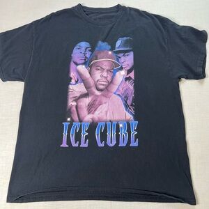 Ice Cube Graphic T-Shirt Black Size Mens Size XL Rap Hip Hop Streetwear